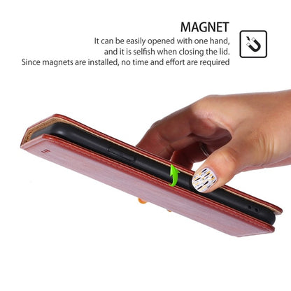 For iPhone 16 Pro Max Gloss Oil Solid Color Magnetic Leather Phone Case(Brown) by buy2fix