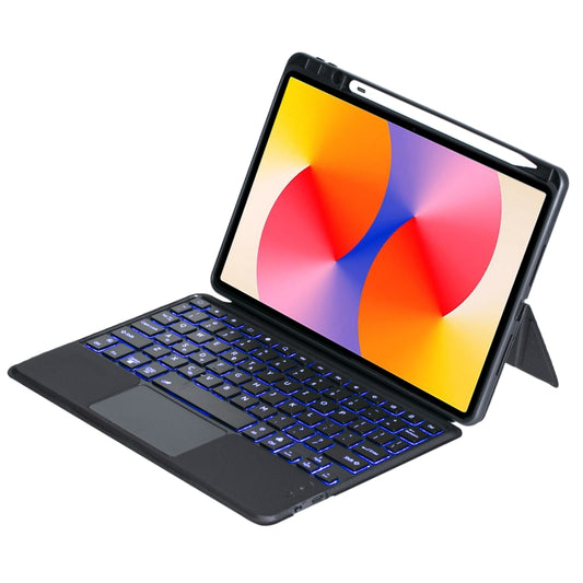 For Huawei MatePad SE 11 2024 Detachable Backlit Bluetooth Keyboard Leather Case with Touchpad(Black) - For Huawei by buy2fix | Online Shopping UK | buy2fix