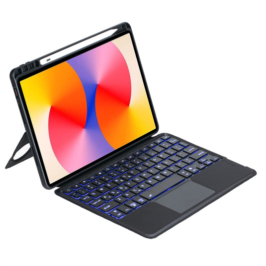 For Huawei MatePad SE 11 2024 Detachable Backlit Bluetooth Keyboard Leather Case with Touchpad(Black) - For Huawei by buy2fix | Online Shopping UK | buy2fix
