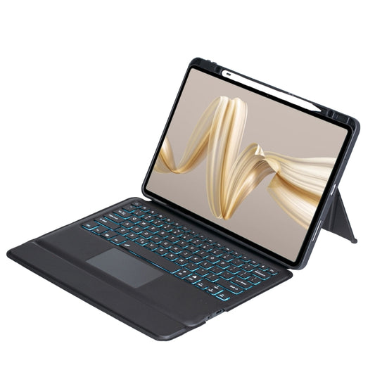 For Huawei MatePad Pro 12.2 2024 Detachable Backlit Bluetooth Keyboard Leather Case with Touchpad(Black) - For Huawei by buy2fix | Online Shopping UK | buy2fix