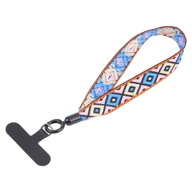 Retro Ethnic Style Mobile Phone Anti-lost Wrist Strap Lanyard Short Lanyard(Dark Blue) - Lanyards & Wrist Straps by buy2fix | Online Shopping UK | buy2fix
