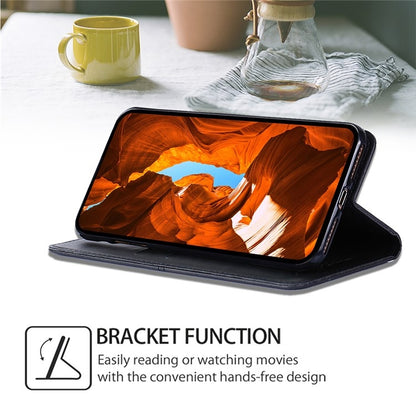 For iPhone 16 Plus Cow Texture Magnetic Leather Phone Case(Black) - iPhone 16 Plus Cases by buy2fix | Online Shopping UK | buy2fix