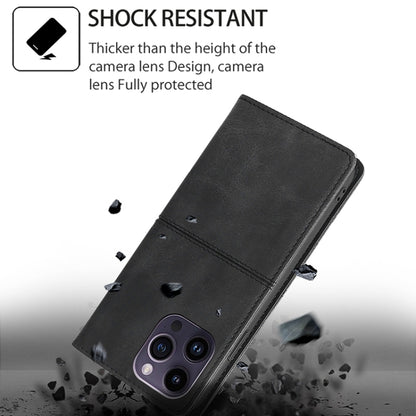For iPhone 16 Plus Cow Texture Magnetic Leather Phone Case(Black) - iPhone 16 Plus Cases by buy2fix | Online Shopping UK | buy2fix