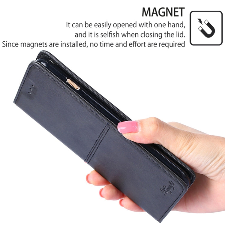 For iPhone 16 Plus Cow Texture Magnetic Leather Phone Case(Black) - iPhone 16 Plus Cases by buy2fix | Online Shopping UK | buy2fix