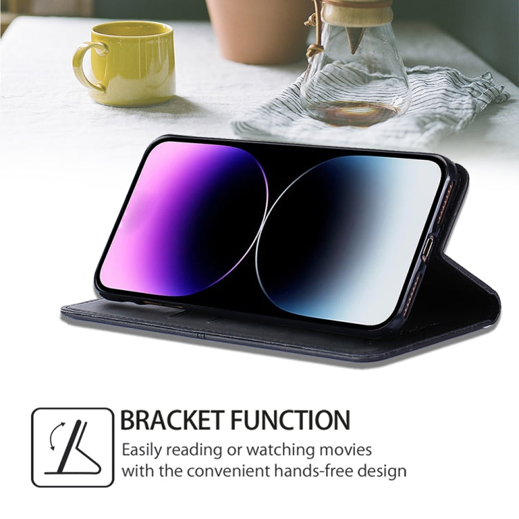 For iPhone 16 Pro Max Cow Texture Magnetic Leather Phone Case(Black) by buy2fix