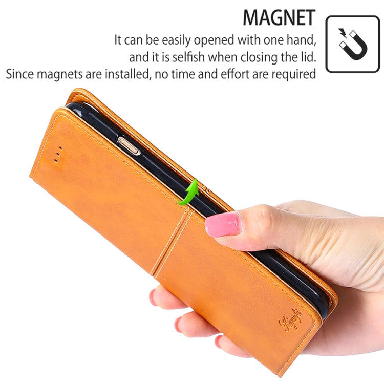 For iPhone 16 Pro Max Cow Texture Magnetic Leather Phone Case(Light Brown) by buy2fix