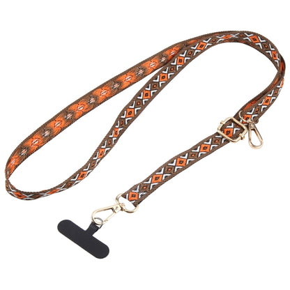 Retro Ethnic Style Crossbody Long Lanyard Mobile Phone Anti-lost Neck Lanyard(Dark Brown) - Lanyards & Wrist Straps by buy2fix | Online Shopping UK | buy2fix