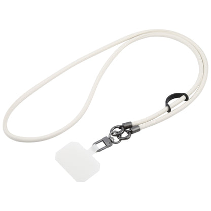 Leather Crossbody Phone Lanyard Anti-lost Long Lanyard(White) - Lanyards & Wrist Straps by buy2fix | Online Shopping UK | buy2fix