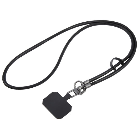Leather Crossbody Phone Lanyard Anti-lost Long Lanyard(Black) - Lanyards & Wrist Straps by buy2fix | Online Shopping UK | buy2fix