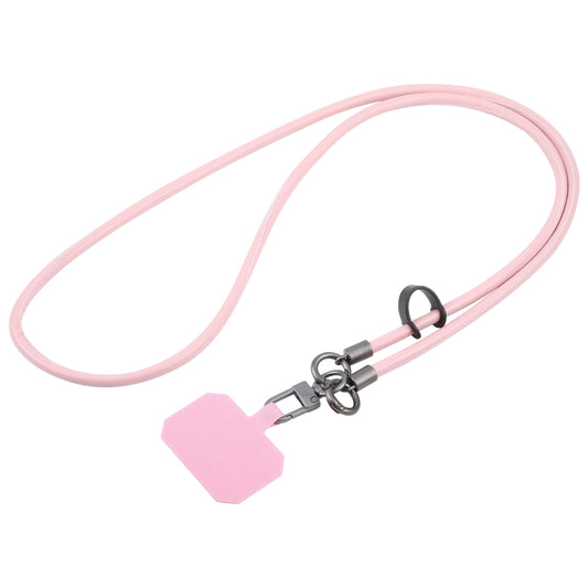 Leather Crossbody Phone Lanyard Anti-lost Long Lanyard(Pink) - Lanyards & Wrist Straps by buy2fix | Online Shopping UK | buy2fix