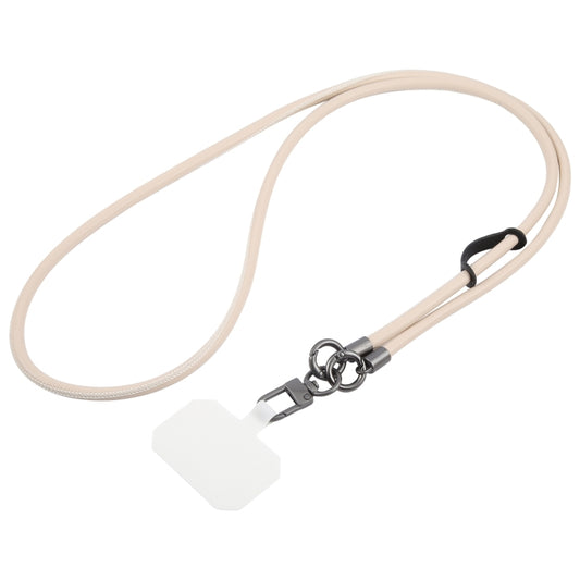 Leather Crossbody Phone Lanyard Anti-lost Long Lanyard(Creamy White) - Lanyards & Wrist Straps by buy2fix | Online Shopping UK | buy2fix