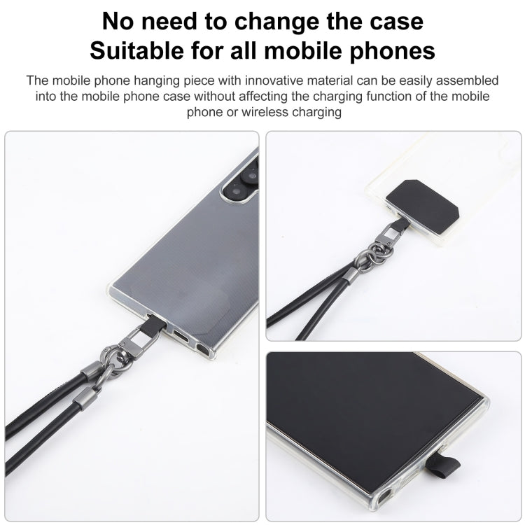 Leather Crossbody Phone Lanyard Anti-lost Long Lanyard(Creamy White) - Lanyards & Wrist Straps by buy2fix | Online Shopping UK | buy2fix