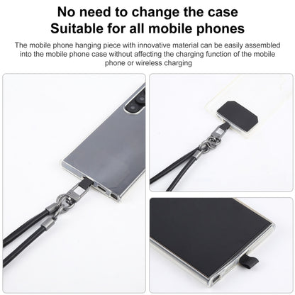 Leather Crossbody Phone Lanyard Anti-lost Long Lanyard(Creamy White) - Lanyards & Wrist Straps by buy2fix | Online Shopping UK | buy2fix