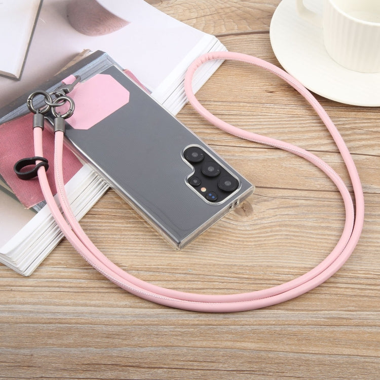 Leather Crossbody Phone Lanyard Anti-lost Long Lanyard(Yellow) - Lanyards & Wrist Straps by buy2fix | Online Shopping UK | buy2fix