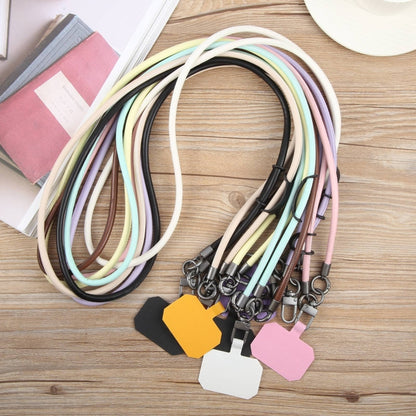 Leather Crossbody Phone Lanyard Anti-lost Long Lanyard(Purple) - Lanyards & Wrist Straps by buy2fix | Online Shopping UK | buy2fix