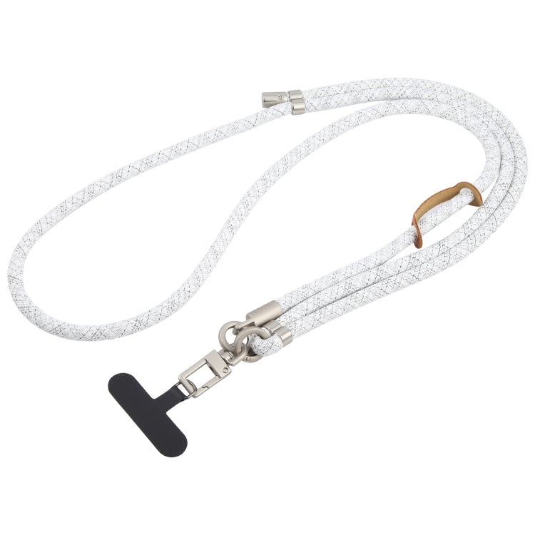 8mm Silver Buckle Adjustable Anti-lost Crossbody Mobile Phone Neck Lanyard(Mixed White) - Lanyards & Wrist Straps by buy2fix | Online Shopping UK | buy2fix