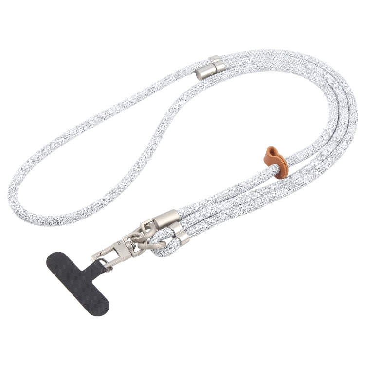 8mm Silver Buckle Adjustable Anti-lost Crossbody Mobile Phone Neck Lanyard(Mixed Grey) - Lanyards & Wrist Straps by buy2fix | Online Shopping UK | buy2fix