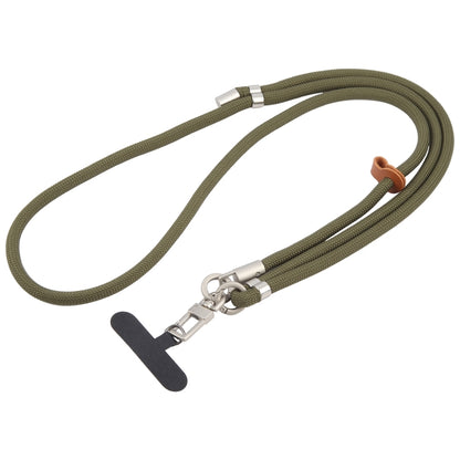 8mm Silver Buckle Adjustable Anti-lost Crossbody Mobile Phone Neck Lanyard(Army Green) - Lanyards & Wrist Straps by buy2fix | Online Shopping UK | buy2fix