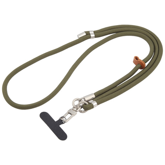 8mm Silver Buckle Adjustable Anti-lost Crossbody Mobile Phone Neck Lanyard(Army Green) - Lanyards & Wrist Straps by buy2fix | Online Shopping UK | buy2fix