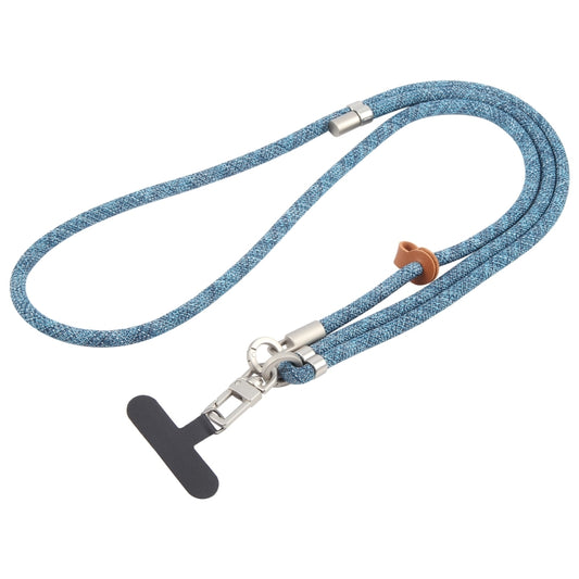 8mm Silver Buckle Adjustable Anti-lost Crossbody Mobile Phone Neck Lanyard(Blue) - Lanyards & Wrist Straps by buy2fix | Online Shopping UK | buy2fix