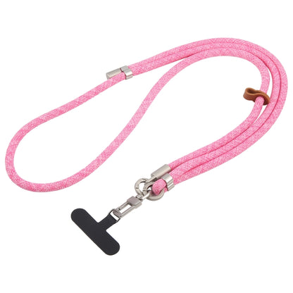 8mm Silver Buckle Adjustable Anti-lost Crossbody Mobile Phone Neck Lanyard(Light Rose Red) - Lanyards & Wrist Straps by buy2fix | Online Shopping UK | buy2fix