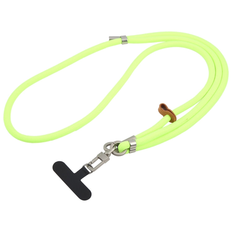 8mm Silver Buckle Adjustable Anti-lost Crossbody Mobile Phone Neck Lanyard(Fluorescent Green) - Lanyards & Wrist Straps by buy2fix | Online Shopping UK | buy2fix