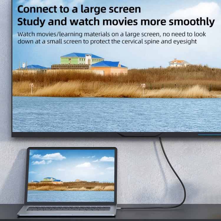 L17 USB-C / Type-C to HDMI Conversion Cable HD Same Screen Adapter Cable, Length:2m(Grey) by buy2fix