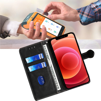 For iPhone 16 Pro Max Skin Feel Magnetic Buckle Leather Phone Case(Black) by buy2fix