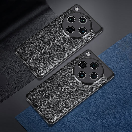 For OPPO Find X8 Pro Litchi Texture Shockproof TPU Phone Case(Black) - Find X8 Pro Cases by buy2fix | Online Shopping UK | buy2fix