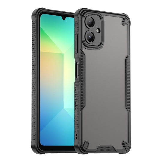 For Samsung Galaxy A06 4G Armor Glaze PC Hybrid TPU Phone Case(Black)