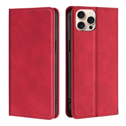 For iPhone 16 Pro Skin Feel Magnetic Leather Phone Case(Red) by buy2fix