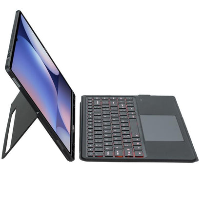 For Samsung Galaxy Tab S10 Ultra / S9 Ultra Detachable Backlit Bluetooth Keyboard Leather Case with Touchpad(Black) - Samsung Keyboard by buy2fix | Online Shopping UK | buy2fix
