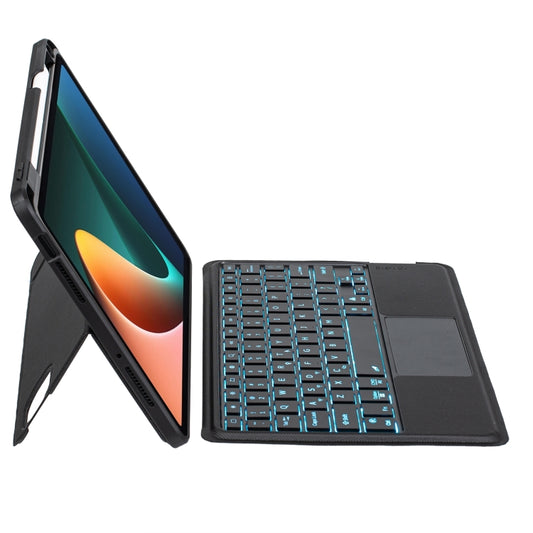 For Xiaomi Pad 5 / 5 Pro 11 Detachable Backlit Bluetooth Keyboard Leather Case with Touchpad(Black) - For Xiaomi by buy2fix | Online Shopping UK | buy2fix