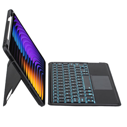 For Xiaomi Pad 7 / 7 Pro 11.2 inch Detachable Backlit Bluetooth Keyboard Leather Case with Touchpad(Black) - Others Keyboard by buy2fix | Online Shopping UK | buy2fix