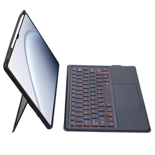 For Xiaomi Pad 7 Ultra Detachable Backlit Bluetooth Keyboard Leather Case with Touchpad(Black)