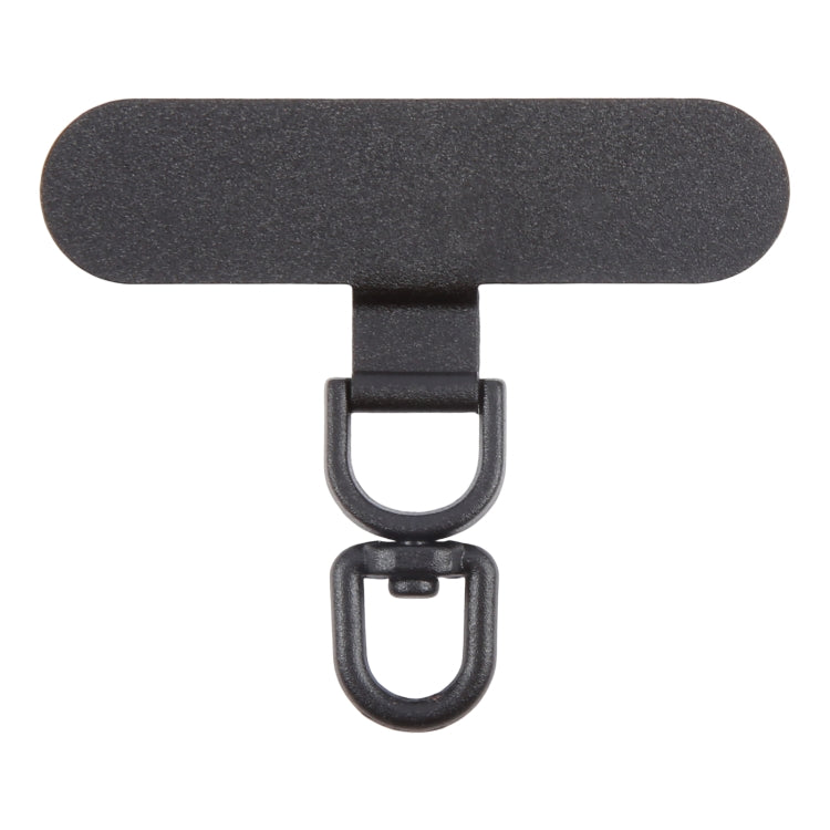 360 Degree Rotation Oval Metal Mobile Phone Lanyard Fixing Gasket(Black) - Lanyards & Wrist Straps by buy2fix | Online Shopping UK | buy2fix