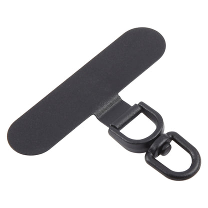 360 Degree Rotation Oval Metal Mobile Phone Lanyard Fixing Gasket(Black) - Lanyards & Wrist Straps by buy2fix | Online Shopping UK | buy2fix