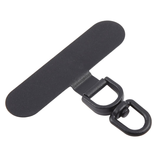 360 Degree Rotation Oval Metal Mobile Phone Lanyard Fixing Gasket(Black) - Lanyards & Wrist Straps by buy2fix | Online Shopping UK | buy2fix