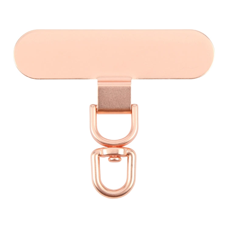 360 Degree Rotation Oval Metal Mobile Phone Lanyard Fixing Gasket(Rose Gold) - Lanyards & Wrist Straps by buy2fix | Online Shopping UK | buy2fix