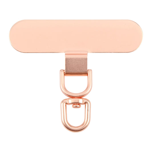 360 Degree Rotation Oval Metal Mobile Phone Lanyard Fixing Gasket(Rose Gold) - Lanyards & Wrist Straps by buy2fix | Online Shopping UK | buy2fix