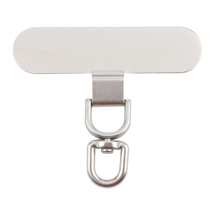 360 Degree Rotation Oval Metal Mobile Phone Lanyard Fixing Gasket(Silver) - Lanyards & Wrist Straps by buy2fix | Online Shopping UK | buy2fix