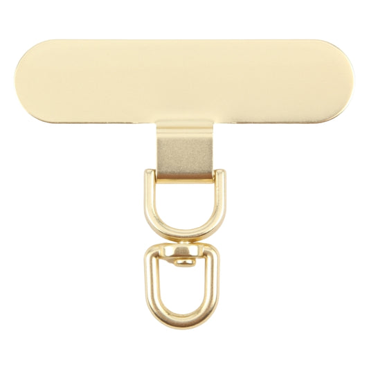 360 Degree Rotation Oval Metal Mobile Phone Lanyard Fixing Gasket(Gold) - Lanyards & Wrist Straps by buy2fix | Online Shopping UK | buy2fix