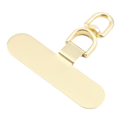 360 Degree Rotation Oval Metal Mobile Phone Lanyard Fixing Gasket(Gold) - Lanyards & Wrist Straps by buy2fix | Online Shopping UK | buy2fix