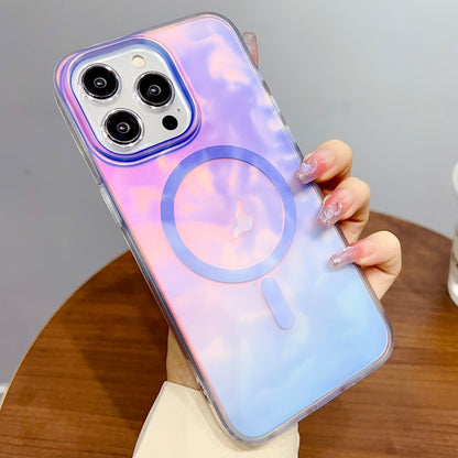 For iPhone 16 Pro Gradient MagSafe PC Hybrid TPU Phone Case(Blue) by buy2fix