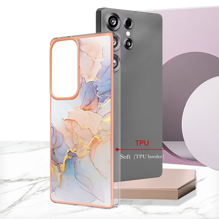 For Samsung Galaxy S25 Ultra 5G Electroplating IMD TPU Phone Case(White Marble) by buy2fix