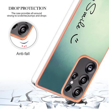 For Samsung Galaxy S25 Ultra 5G Electroplating Marble Dual-side IMD Phone Case(Smile) by buy2fix