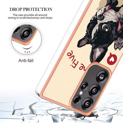 For Samsung Galaxy S25 Ultra 5G Electroplating Marble Dual-side IMD Phone Case(Lucky Dog) by buy2fix