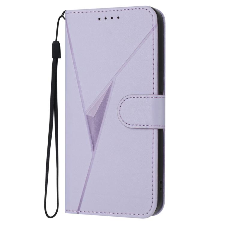 For Google Pixel 10 Pro XL Triangle Pattern Buckle Clasp Leather Phone Case(Light Purple) - Google Cases by buy2fix | Online Shopping UK | buy2fix