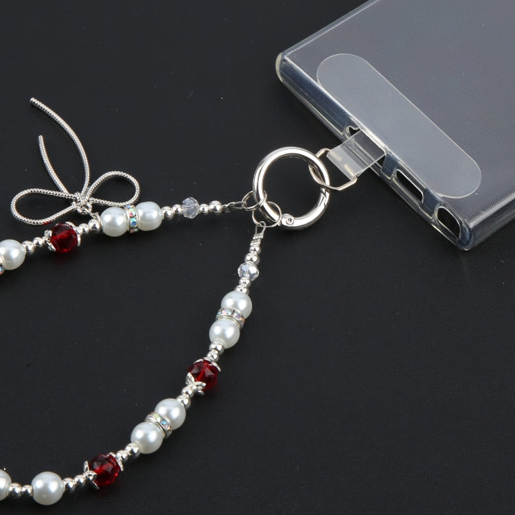 Butterfly Beads Short Bracelet Anti-lost Phone Short Lanyard(Purple) - Lanyards & Wrist Straps by buy2fix | Online Shopping UK | buy2fix