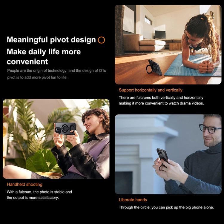 For iPhone 16 Pro Frosted MagSafe Magnetic Rotating Ring Holder Phone Case(Blue) - iPhone 16 Pro Cases by buy2fix | Online Shopping UK | buy2fix